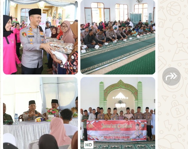 Polisi Bersama Masyarakat, Kapolres Simalungun Gelar Jumat Curhat & Jumat Berkah di Mariah Jambi, Tampung Keluhan hingga Bagikan Bansos.