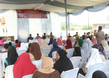Polisi Bersama Masyarakat, Camat Mewakili Warga Ucapkan Terima Kasih Atas Bantuan Kapolres Simalungun di Jumat Curhat & Jumat Berkah.