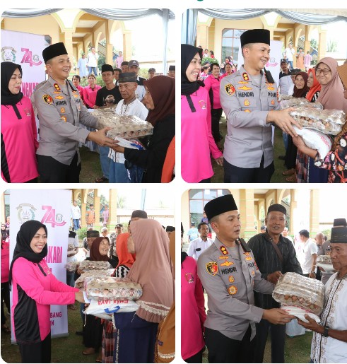 Haru & Bahagia Bercampur Jadi Satu, Kaum Duafa Nagori Mariah Jambi Ucap Terima Kasih Atas Kepedulian Kapolres Simalungun.
