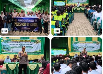 Police Go to School, Kapolsek Dolok Batu Nanggar Teken MoU dengan SMK Al Washliyah 7 Serbalawan Untuk Cegah Bullying & Balap Liar.