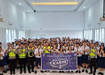 Lantas Polres Pematangsiantar Police Go To School Edukasi SMP Kalam Kudus.