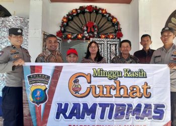 Polsek Siantar Timur Minggu Kasih Curhat Kamtibmas di Gereja GKPS Siantar Timur.