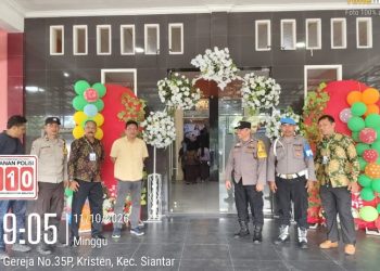 Polsek Siantar Selatan Pengamanan Perayaan Ulang Tahun Ke - 119 dan Pesta Gotilon Gereja HKBP Resort Pematangsiantar.