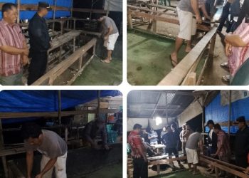 Respons Dumas Masyarakat, Polres Simalungun Datangi Gelanggang Sabung Ayam di Nagori Karang Bangun, Arena Dibongkar.
