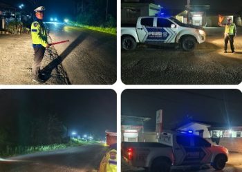 Malam Hari Tetap Siaga, Blue Light Patrol Sat Lantas Polres Simalungun Cegah Balap Liar & Begal di Jalur Pematang Siantar – Perdagangan.