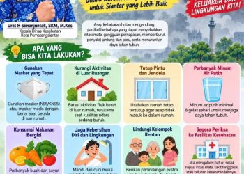 Dinkes Pematangsiantar Beri Tips Jaga Kesehatan Akibat Asap Karhutla, Bagikan Masker kepada Masyarakat.