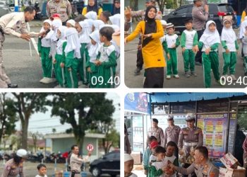 Sat Lantas Polres Pematangsiantar Edukasi TK Tertib Berlalu Lintas Sejak Usia Dini.