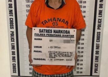 Satresnarkoba Polres Pematangsiantar Amankan Pria Dengan Barang Bukti Ganja 470 Gram.