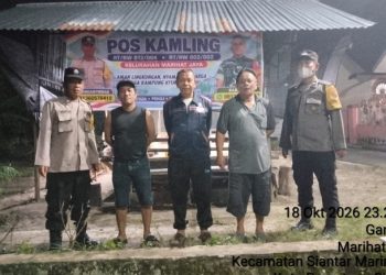 Polsek Siantar Marihat Laksanakan SALING di Pos Kamling Gang PD.