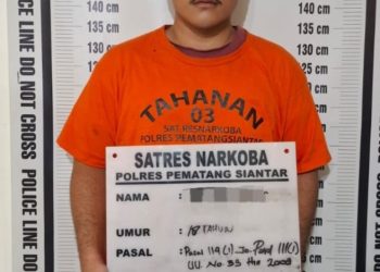 Polres Pematangsiantar Amankan Pemilik Ganja 32,83 Gram di Jalan Melanthon Siregar.