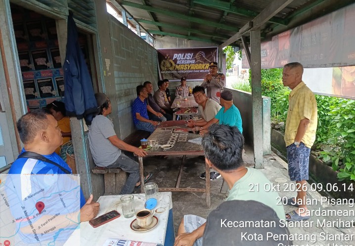 Kapolsek Siantar Marihat Gelar Kumpul Bersama Masyarakat Jalan Pisang.