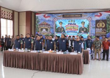 Polres Simalungun Gelar Deklarasi "Polisi Bersama Masyarakat Menolak Narkoba", Libatkan Unsur Pemerintah, Tokoh Agama, Hingga Mahasiswa.