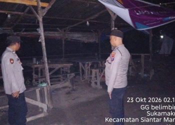Respon Laporan Warga Polseķ Siantar Marihat Cek Warung Tuak.