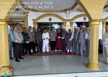 Polsek Siantar Timur Gelar Jumat Berkah di Mesjid Taqwa Wujud Komtimen Polri Bersama Masyarakat.