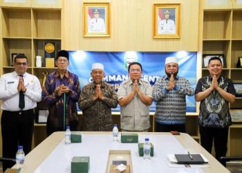 Wali Kota Pematangsiantar Wesly Silalahi, SH, MKn Sambut Silaturahmi Dewan Pengurus Majelis Ulama Indonesia (DP MUI) Kota Pematangsiantar.