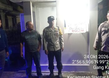 Polsek Siantar Marihat Himbau Petugas Jaga Pos Kamling Tingkatkan Ronda Malam.