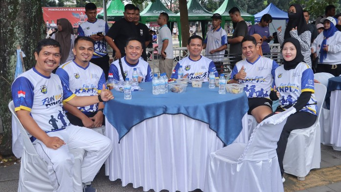 Kapolres Pematangsiantar Bersama Ketua Bhayangkari Cabang Hadiri Fun Run dan Car Free Day KNPI.