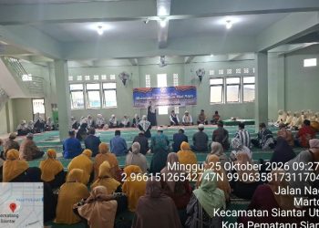 Bhabinkantibmas Polsek Siantar Utara Hadiri Silaturahmi & Pelatihan Bilal Mayit YPU Kecamatan Siantar Utara.