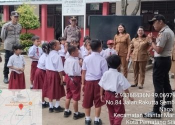 Polsek Siantar Martoba Laksanakan Polidik di SDN 124388 Jalan Rakutta Sembiring Cegah Bullying.