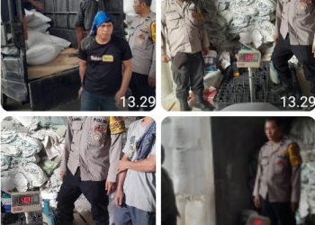 Polsek Siantar Timur Dampingi Penjualan Jagung Ke Bulog Cabang Pematangsiantar.