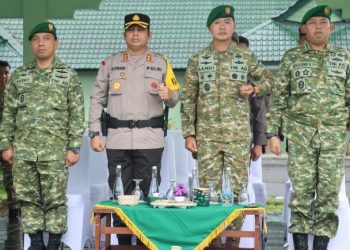 Kapolres Pematangsiantar Hadiri Upacara Penetapan Komcad Matra Darat Tahun 2026.