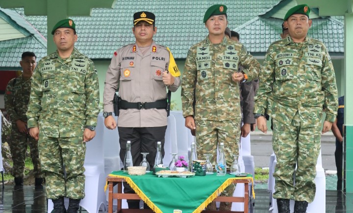 Kapolres Pematangsiantar Hadiri Upacara Penetapan Komcad Matra Darat Tahun 2026.