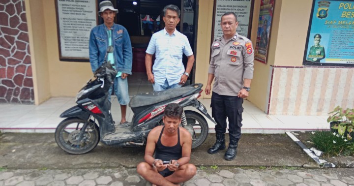 Gerak Cepat Warga & Polsek Panei Tongah, Pelaku Pencurian Sepeda Motor Diringkus di Tengah Malam.