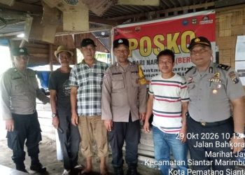 Patroli Posko KBN, Polsek Siantar Marihat Ajak Warga Jalan Bakora II Memerangi Narkoba.