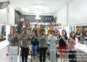 Dukung Program Poliran, Kapolsek Siantar Utara Kunjungi Pelatihan Salon Kecantikan.