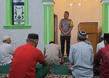 Polisi Bersama Masyarakat, Polres Pematangsiantar Laksanakan Sholat Subuh Keliling di Mesjid Baitul Abror.
